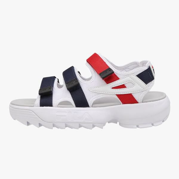 Fila Disruptor Women's Sandals - White/Navy/Red,NZ 671-34692